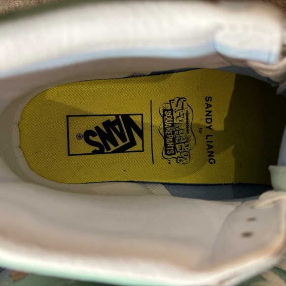 VANS Sz 11 Bob Square Pants Collab Sandy Liang Pastel High-Top Laceup Sneakers - Picture 7 of 8